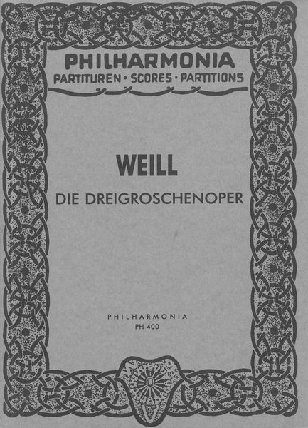 Dreigroschenoper (Threepenny Opera) : German Text.