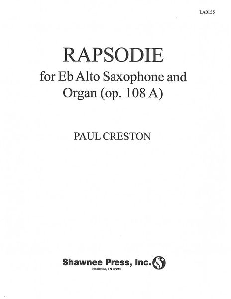 Rapsodie : For Alto Saxophone & Organ.