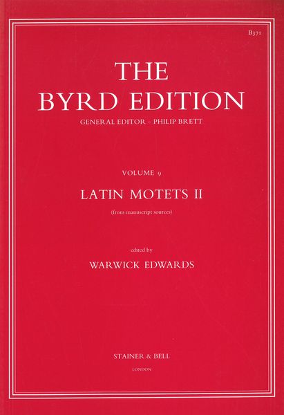 Latin Motets II (From Manuscript Sources) / edited by Warwick Edwards.