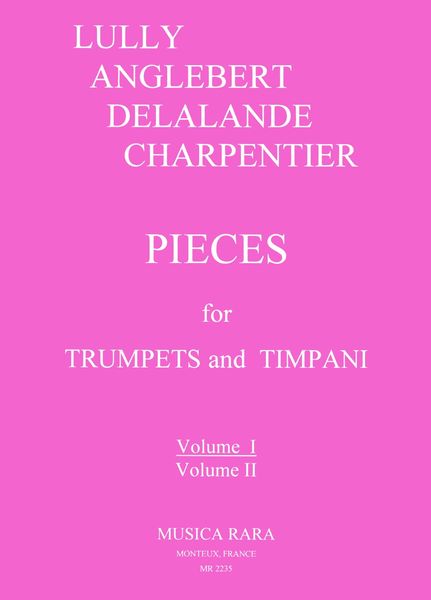 Pieces, Vol. 1 : For Trumpets and Timpani / Ed. Jean-Francois Madeuf.