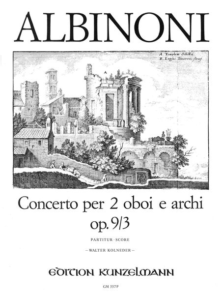 Concerto Op. 9/3 In F Major : For Two Oboes and Strings / Ed. Walter Kolneder.