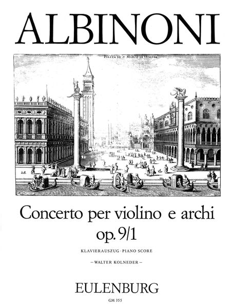 Concerto Op. 9/1 In B Major : For Violin and String Orchestra / ed. Kolneder - Piano reduction.