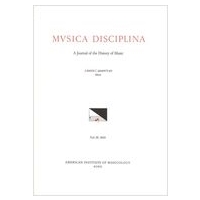 Musica Disciplina, Vol. 9, 1955.