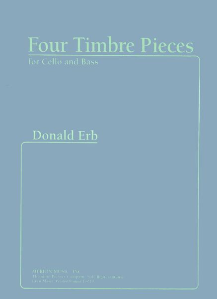 Four Timbre Pieces : For Cello And Bass.