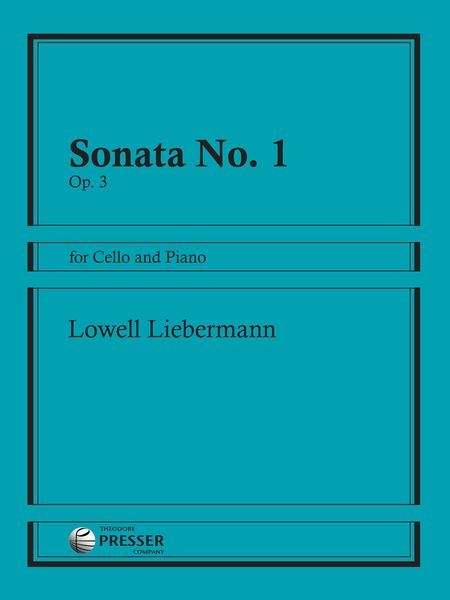 Sonata No. 1 : For Cello and Piano (1978).