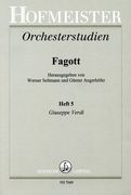 Orchesterstudien Für Fagott, Heft 5 : Giuseppe Verdi / Ed. Werner Seltmann and Guenter Angerhoefer.