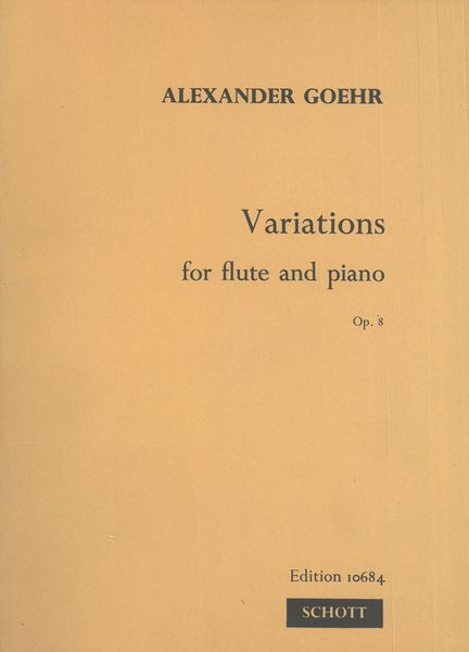 Variations For Flute and Piano, Op. 8.