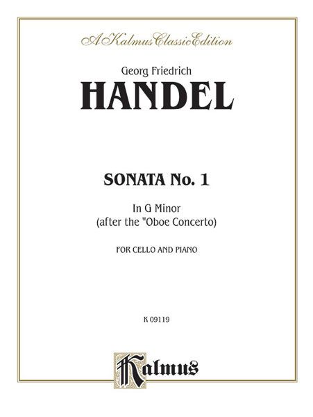 Sonata No. 1 In G Minor (After The Oboe Concerto) : For Cello and Piano.