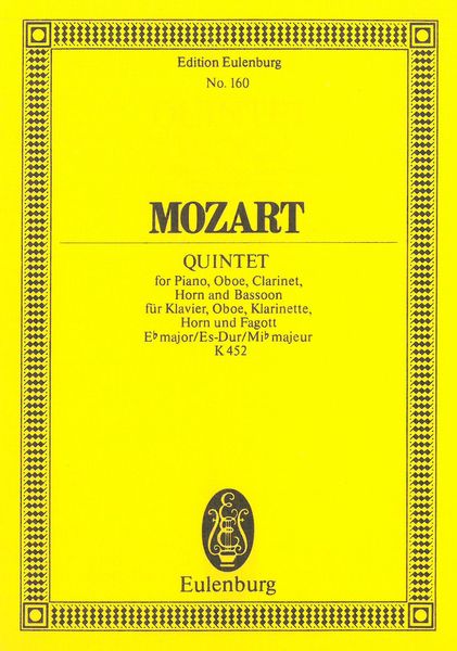 Quintet In Eb Major, K. 452 : For Piano and Winds.
