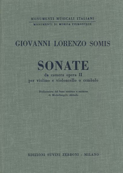 Sonate Da Camera Per Violino E Violoncello O Cembalo, Op. 2.