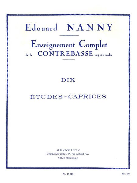 10 Etudes Caprices : For Double Bass.