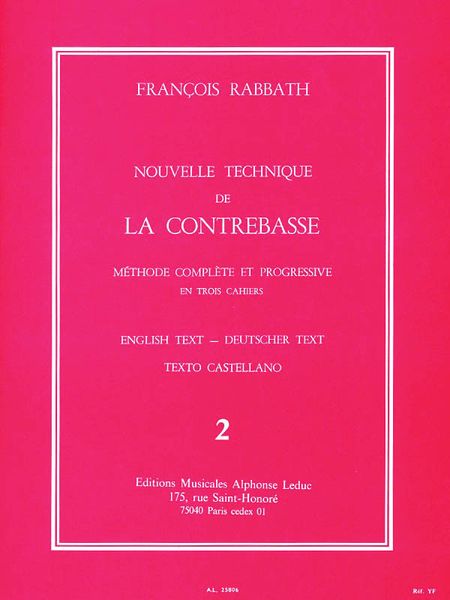 Nouvelle Technique De la Contrabasse, Vol. 2.