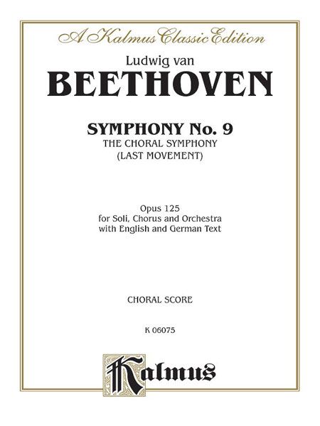 Symphony No. 9 : Choral Part (E / G).