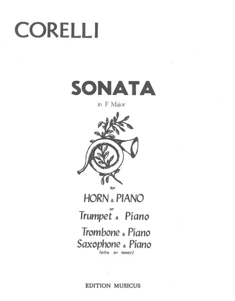Sonata In F Major : For Horn and Piano.