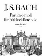 Partita In C Minor : For Treble Recorder Solo, BWV 1013 / edited by Martin Nitz.