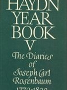 Haydn Yearbook, Vol. V : The Diaries Of Joseph Carl Rosenbaum 1770 - 1829.