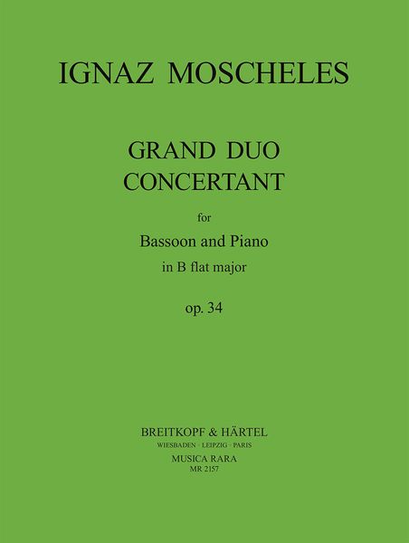 Grand Duo Concertant In B-Flat Major, Op. 34 : For Piano and Bassoon.