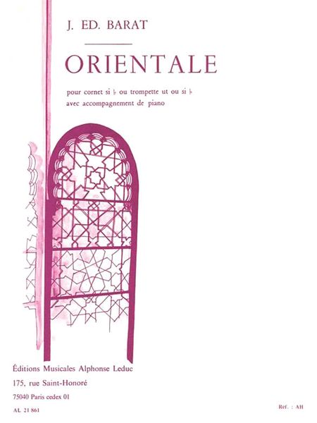 Orientale : For Cornet Or Trumpet and Piano.