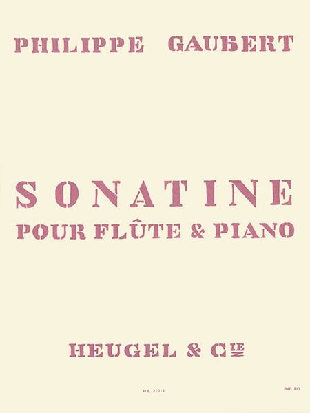 Sonatine (Quasi Fantasia) : For Flute (Or Violin) and Piano.