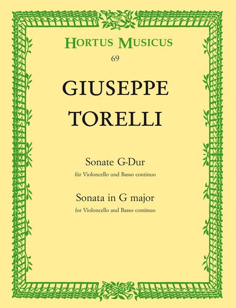 Sonate In G-Dur : For Violincello und Basso Continuo.
