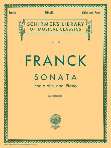 Sonata In A : For Violin and Piano / edited and Revised by Leopold Lichtenberg.