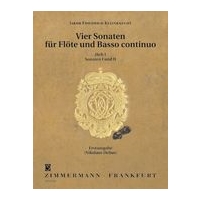 Sonatas (4), Vol. 1- Nos. 1 & 2 : For Flute & Basso Continuo / First Edition by Nikolaus Delius..
