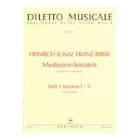 Mysterien-Sonaten, Heft I, Nos. I-V : Für Violine und Generalbass / edited by Ernst Kubitschek.