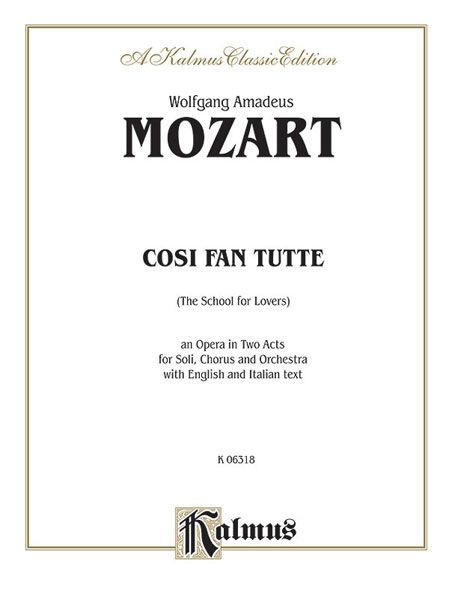 Cosi Fan Tutte (English/Italian).