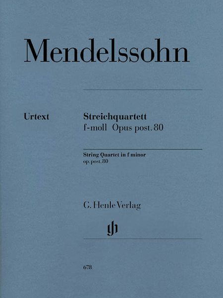 Quartet In F Minor, Op. Post. 80 : For Strings / edited by Ernst Herttrich.