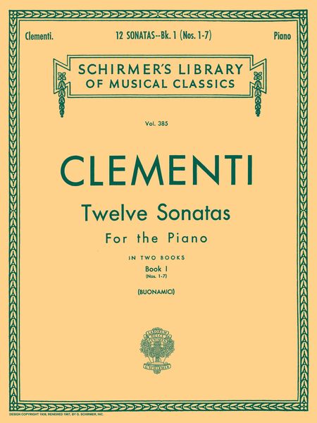 Twelve Sonatas, Book One (Buonamici).