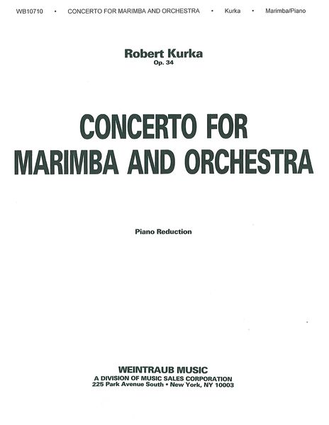 Concerto For Marimba and Orchestra, Op. 34 : Piano reduction.