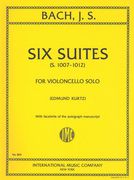 Six Suites For Violoncello Solo, S. 1007-1012 (Contains Autograph Manuscript Facsimile).
