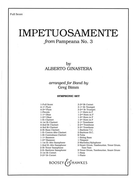 Impetuosamente From Pampeana No. 3 : For Orchestra.