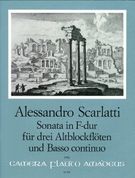 Sonata In F Major : For Three Recorders and Basso Continuo.