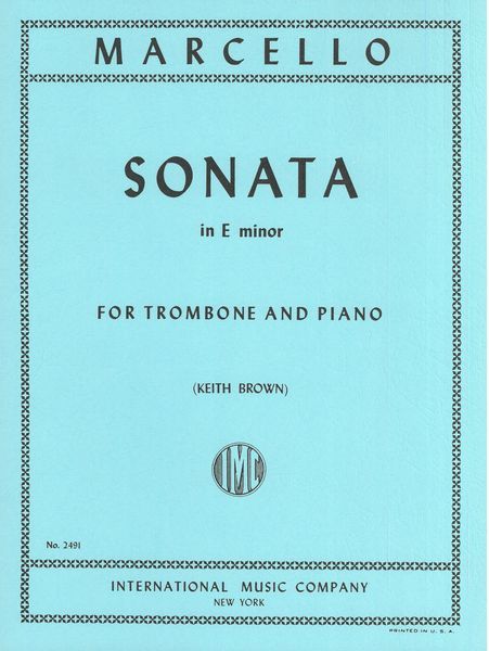 Sonata In E Minor : For Trombone and Piano.
