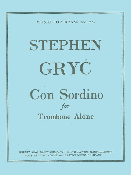 Con Sordino : Three Concert Etudes For Solo Trombone.