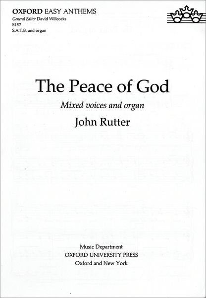 Peace Of God (E157) : For SATB and Organ.