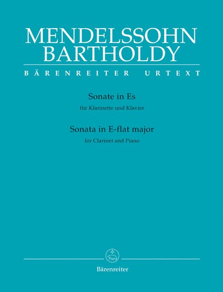 Sonata In E Flat Major : For Clarinet and Piano / ed. by Gerhard Allroggen.