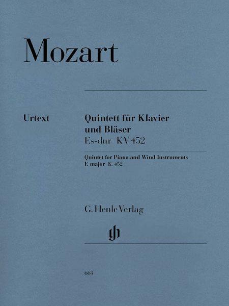 Quintet In E Flat Major, K. 452 : For Piano and Wind Instruments.