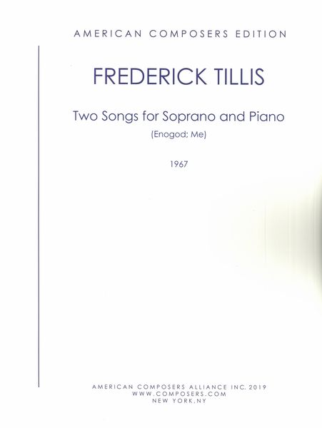 Two Songs : For Soprano and Piano.