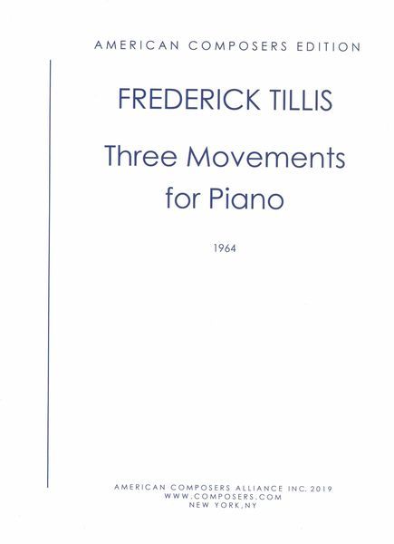Three Movements : For Piano (1964).