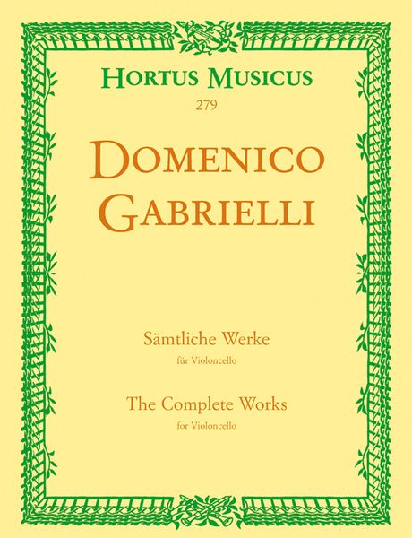 Complete Works For Violoncello / edited by Bettina Hoffmann.