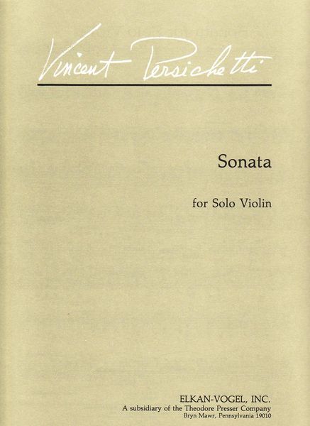 Sonata : For Solo Violin.