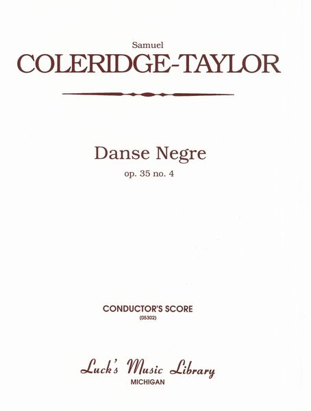 Danse Negre (From African Suite, Op. 35) : For Orchestra.
