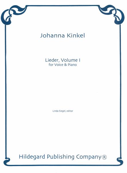 Lieder, Vol. I : For Voice and Piano (Poetry by Geibel and Goethe) / edited by Linda Siegel.