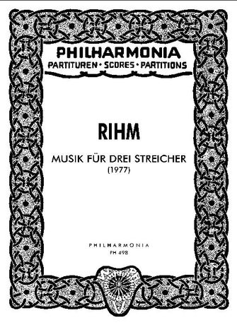 Music For Three Strings : For Violin, Viola and Violoncello.