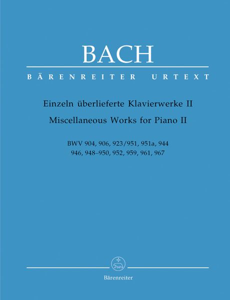 Miscellaneous Works For Piano, Vol. 2 / edited by Uwe Wolf.