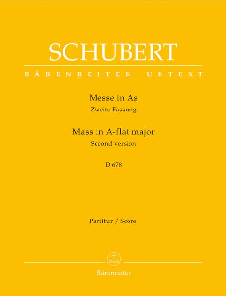 Mass In A Flat Major, D. 678 : Second Version / edited by Doris Finke - Kechlinger.