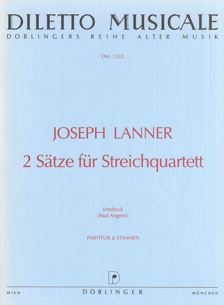 Saetze (2) : For String Quartet / First Edition by Paul Angerer.