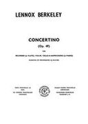 Concertino For Recorder (Flute), Violin, Cello And Harpsichord (Piano), Op. 49.